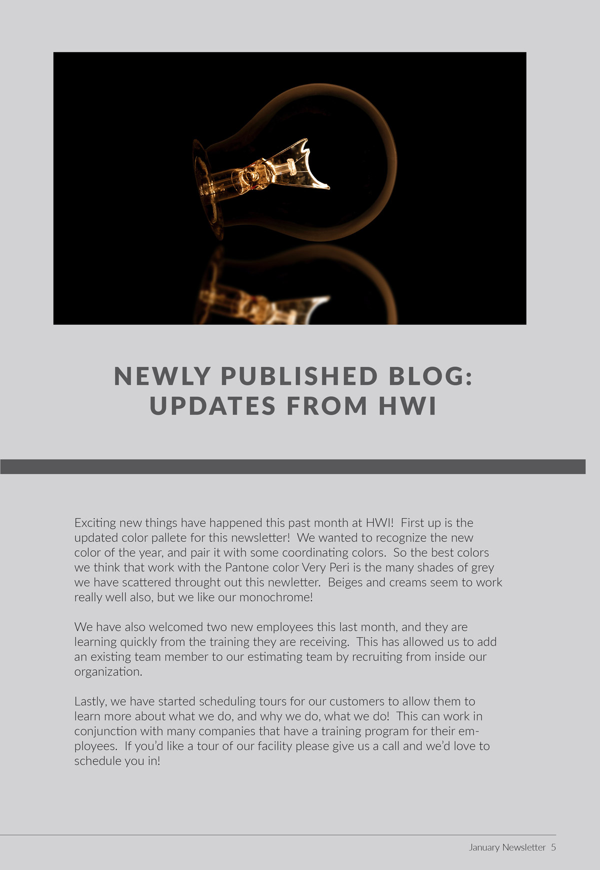 New published blog: updates from HWI