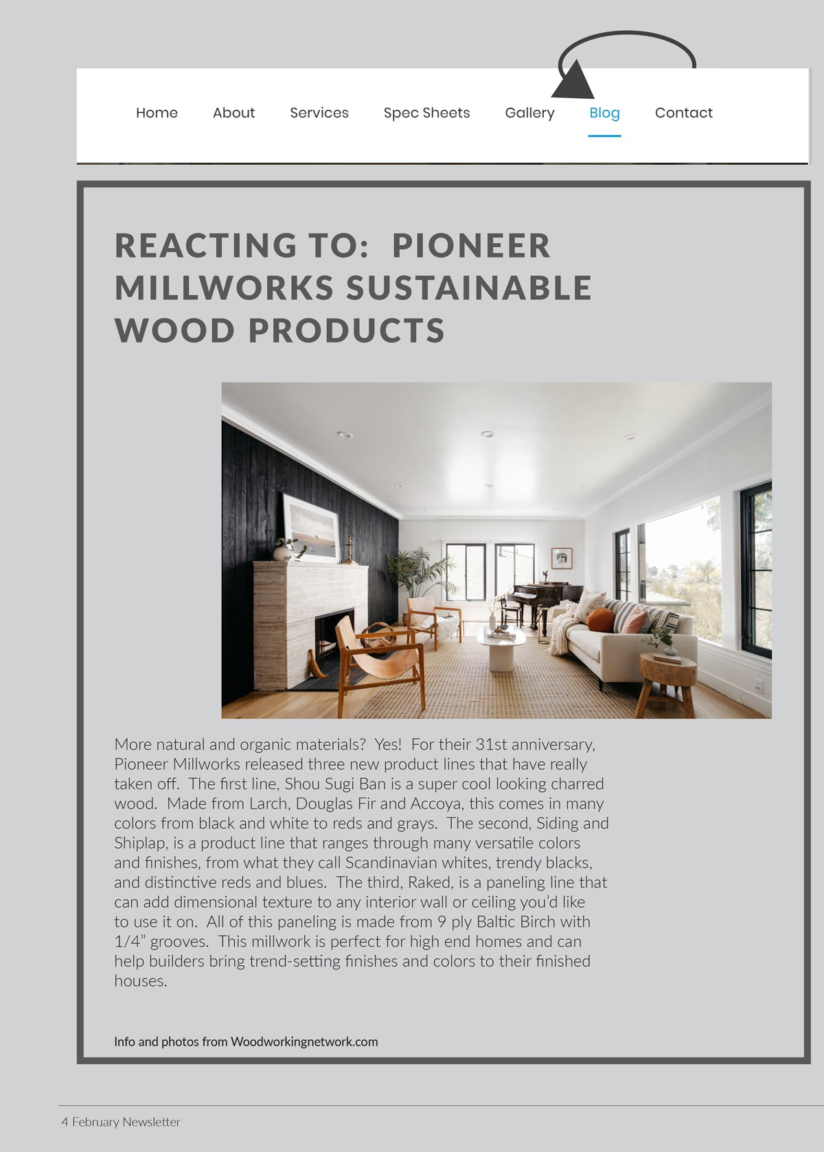 Reacting to: Pioneer Millworks sustainable products.
