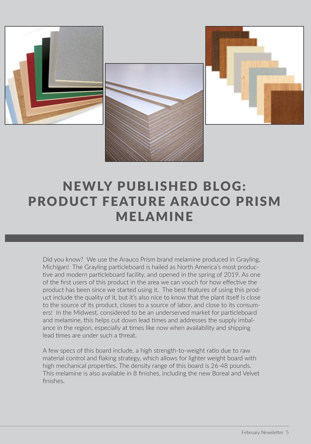 Newly published blog: Product feature Arauco Prism Melamine